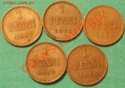 1 пенни 1909,11,14,15,16 г.(5 монет) до 23.01.13 21-00 мск - 1