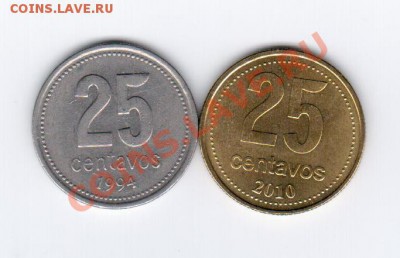 Аргентина 25 сентаво в 2-х металлах до 24.01.2013 21:00 МСК - Аргентина1