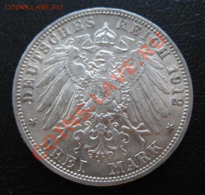 1912, Пруссия, 3 М, до 22.01 в 21-00 мск - 1912 3 М прусс а