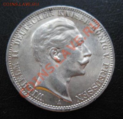 1912, Пруссия, 3 М, до 22.01 в 21-00 мск - 1912 3 М прусс