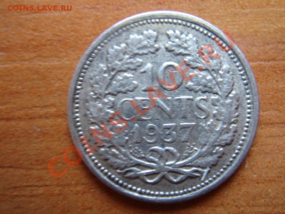 Нидерланды: Ag-640 10 центов 1937 до 23.01.13, 22-00 - Нидерланды 10 центов 1937-1.JPG