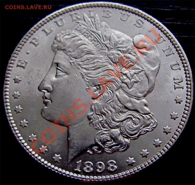V61 Ag Morgan Dollar 1898 UNC до 25.01 в 22°° - V61 Morgan Dollar 1898 UNC_1