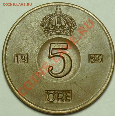ШВЕЦИЯ - 5 ёре 1956 - до 25 января - 351