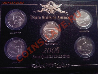 КвотерыСША-2005г.штаты набор в блистере(5 ШТУК) до 20.01 - 19012013(008)