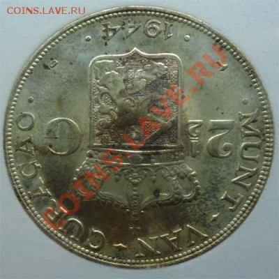 2 GULDEN MS-65 в слабе 1944-D - гульдэн-4