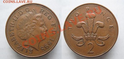 Разная инострань - 362 3 Великобритания 2 пенса 1998