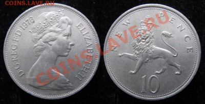 Разная инострань - 365 3 Великобритания 10 пенсов 1976