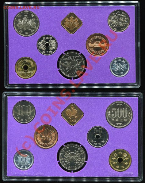 Набор Япония 1993г. Анц. С юбилейной 500 йен - 1993