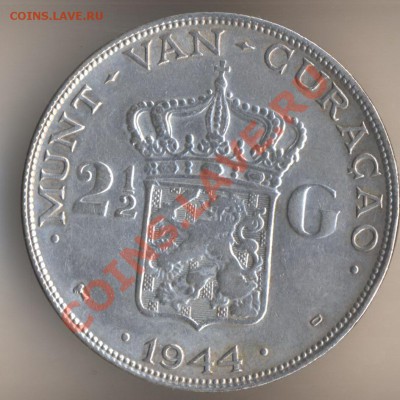 2 GULDEN MS-65 в слабе 1944-D - 5