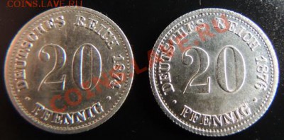 Германия 50 пф.1875,1876  20 пф. 1874,1876 до 22.00 26.01.13 - DSCN0496_новый размер.JPG