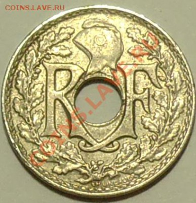 ФРАНЦИЯ - 5 сантимов 1933 - до 28 января - 338