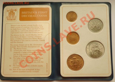 ВЕЕЛИКОБРИТАНИЯ - Буклет 5 монет 1968-1971 - до 28 января - 521