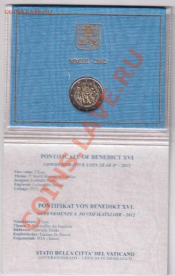 2 евро Ватикан 2012 года Встреча до 25.01 22.00 - 2929846489