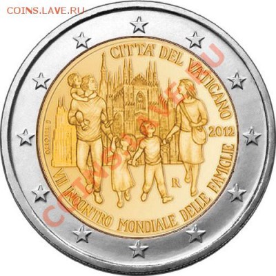 2 евро Ватикан 2012 года Встреча до 25.01 22.00 - 2953800960