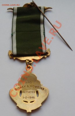 3 медали. Королевский Орден Буйвола. Великая Ложа 1940е - 533