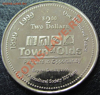 V85 Канада Торг. доллар 2$ Town of Olds 1999 до 30.01 в 22°° - V85 Town Of Olds 1999_1