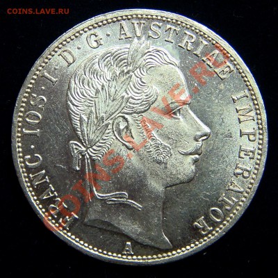 UNC 1 флорин 1860 Австрия с рубля! - 1