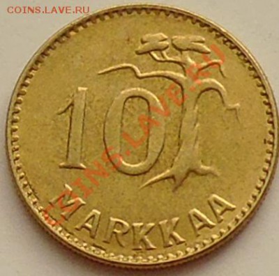 ФИНЛЯНДИЯ - 10 марок 1955 - до 30 января - 196