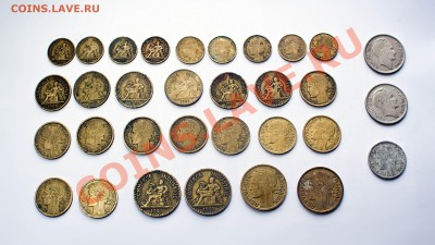 Франция 10 и 5 сантимов. 17 шт 27 01 13 - 017