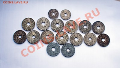 Франция 10 и 5 сантимов. 17 шт 27 01 13 - 024