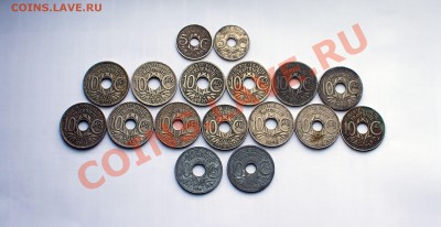 Франция 10 и 5 сантимов. 17 шт 27 01 13 - 023