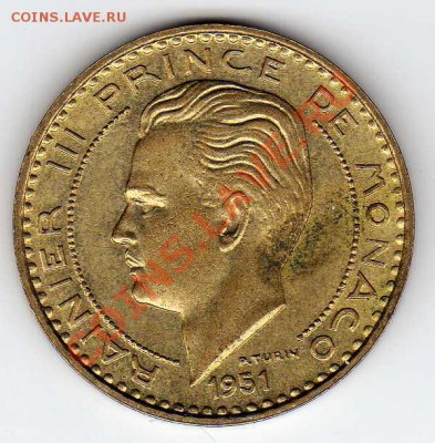 МОНАКО 20 ФРАНКОВ 1951 ДО 31.01.13 В 22.00МСК (4204) - img472