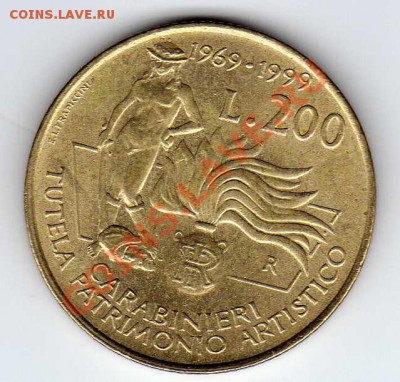 ИТАЛИЯ 200 ЛИР 1999 КАРАБИНЕРЫ ДО 31.01.13 В 22.00МСК (4204) - img506