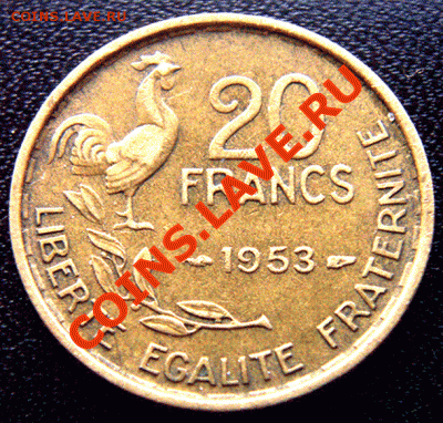 Франция_20 франков 1953. Окончание 27 января в 22.05мск - 4266