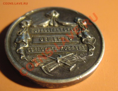Медаль : Борисоглебское Общество Сельских Хозяйств. Серебро - Полушка 028