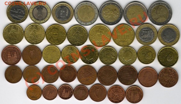ЕВРО и евроценты. Разные. 39 монет - Euro_av