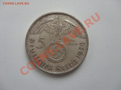 5 марочники 3 Рейха - 5 марок 1938 A - 1