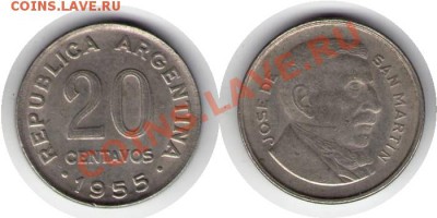 >L< Аргентина 20 сентав 1955 до 02.02.13 21:45 - Аргентина 20 сентав 55