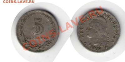 >L< Аргентина 5 сентав 1909 до 02.02.13 21:45 - Аргентина 5 сентав 09