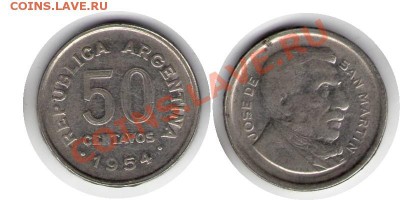 >L< Аргентина 50 сентав 1954 до 02.02.13 21:45 - Аргентина 50 сентав 54