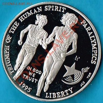 США: Ag-900 1$ 1995 Пароолимпийцы в Атланте до 04.02.13 22-0 - США доллар 1995-1