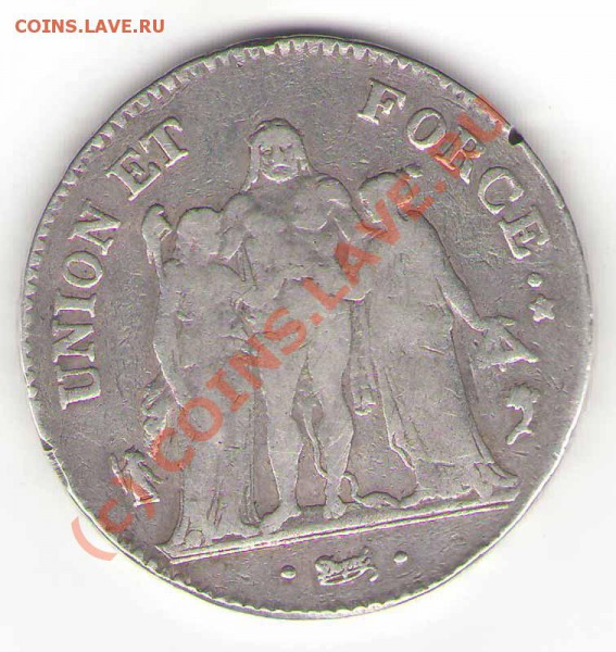 5 франков 1800(вроде бы) года - помощь в оценке - 5f2