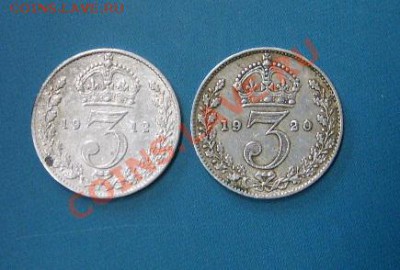 АНГЛИЯ 3 ПЕНСА 1912 + 1920гг , ГЕОРГ V, серебро !!! - S6000057.JPG