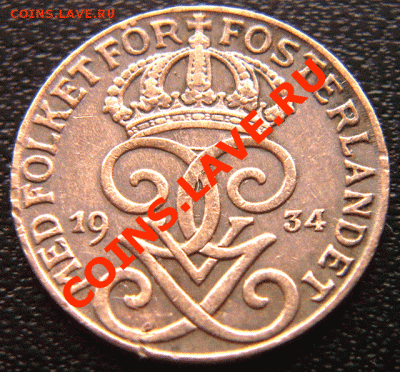 Швеция_1 эре 1934; окончание 1 февраля в 22.10мск - 4296