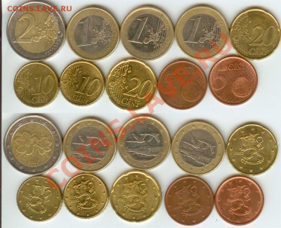 10-монет Финляндия Евро-ходячка до 22.00 мск 07.02.2013 - Финляндия