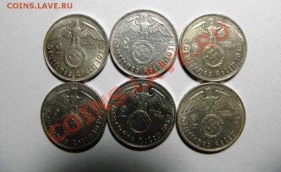 Рейх подборка из 6 монет  2 марок. Серебро. 1939-А,D., 1 - 12,.JPG