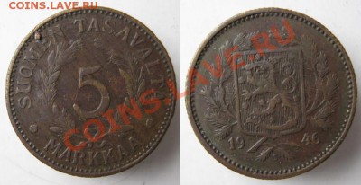 Финляндия 5 марок 1946  до 09-02-13   22-00 - Финляндия 5 марок 1946
