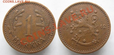 Финляндия 1 марка 1942  до 09-02-13   22-00 - Финляндия 1 марка 1942г