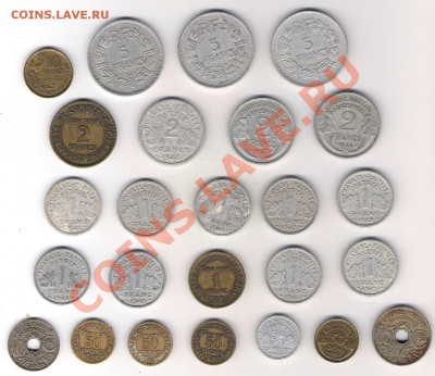 Франция 25 монет 1921-1950 до 9.02. 22-00 по Мск - Франция 25 монет