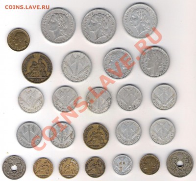 Франция 25 монет 1921-1950 до 9.02. 22-00 по Мск - Франция 25 монет 1