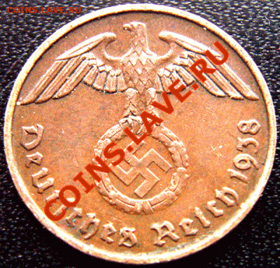 Германия (3 Рейх)_2 рейхспфеннига 1938(F); до 3.02_22.24мск - 4366