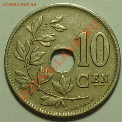 БЕЛЬГИЯ - 10 сентимов 1927 - до 9 февраля - 145