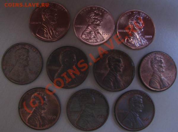 США погодовка 1 cent (10 монет) - IMG_3412.JPG