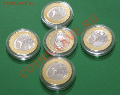 Монета - сувенир  6 Sex Euro ............ - 1