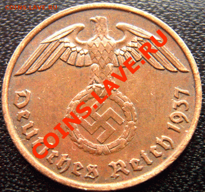 Германия (3 Рейх)_2 рейхспфеннига 1937(А); до 5.02_22.06мск - 4388
