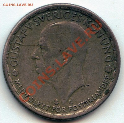 W27 Ag Швеция 1 крона 1944 до 11.02 в 22°° - W27 Sweden 1 kr 1944_1